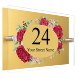 M094 Custom Personalised Modern Address Door Acrylic Aluminium Sign Plaque