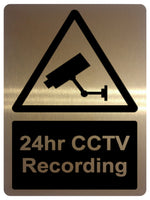 UV117 24hr CCTV Recording Safety Metal Aluminium Plaque Sign Door A4 Size