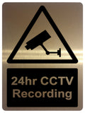 UV117 24hr CCTV Recording Safety Metal Aluminium Plaque Sign Door A4 Size