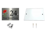 M092 Custom Personalised Modern Address Door Acrylic Aluminium Sign Plaque
