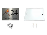 M095 Custom Personalised Modern Address Door Acrylic Aluminium Sign Plaque