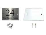 M091 Custom Personalised Modern Address Door Acrylic Aluminium Sign Plaque