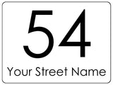 UV132 Custom Personalised Address Metal Aluminium Plaque Sign Door House A4 Size