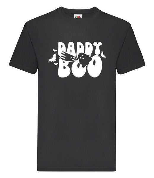DTF010 Daddy And Me Halloween Daddy Boo Funny T-shirt Tee Black Joke