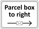 2202 Parcel box to right Door Gate House Letters Metal Aluminium Plaque Sign