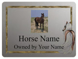 2228 Custom Personalised Horse Photo Name Stable Metal Aluminium Sign Plaque