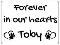 2298 Custom Personalised Memorial Pets Dog Cat Metal Aluminium Sign Plaque