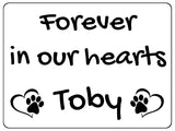 2298 Custom Personalised Memorial Pets Dog Cat Metal Aluminium Sign Plaque