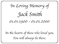 2291 Custom Personalised Memorial Funeral Grave Metal Aluminium Sign Plaque