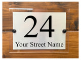 M002 Custom Personalised Modern Address Door Gate Metal Aluminium Sign Plaque