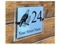 M013 Custom Personalised Modern Address Eagle Door Acrylic Aluminium Sign Plaque