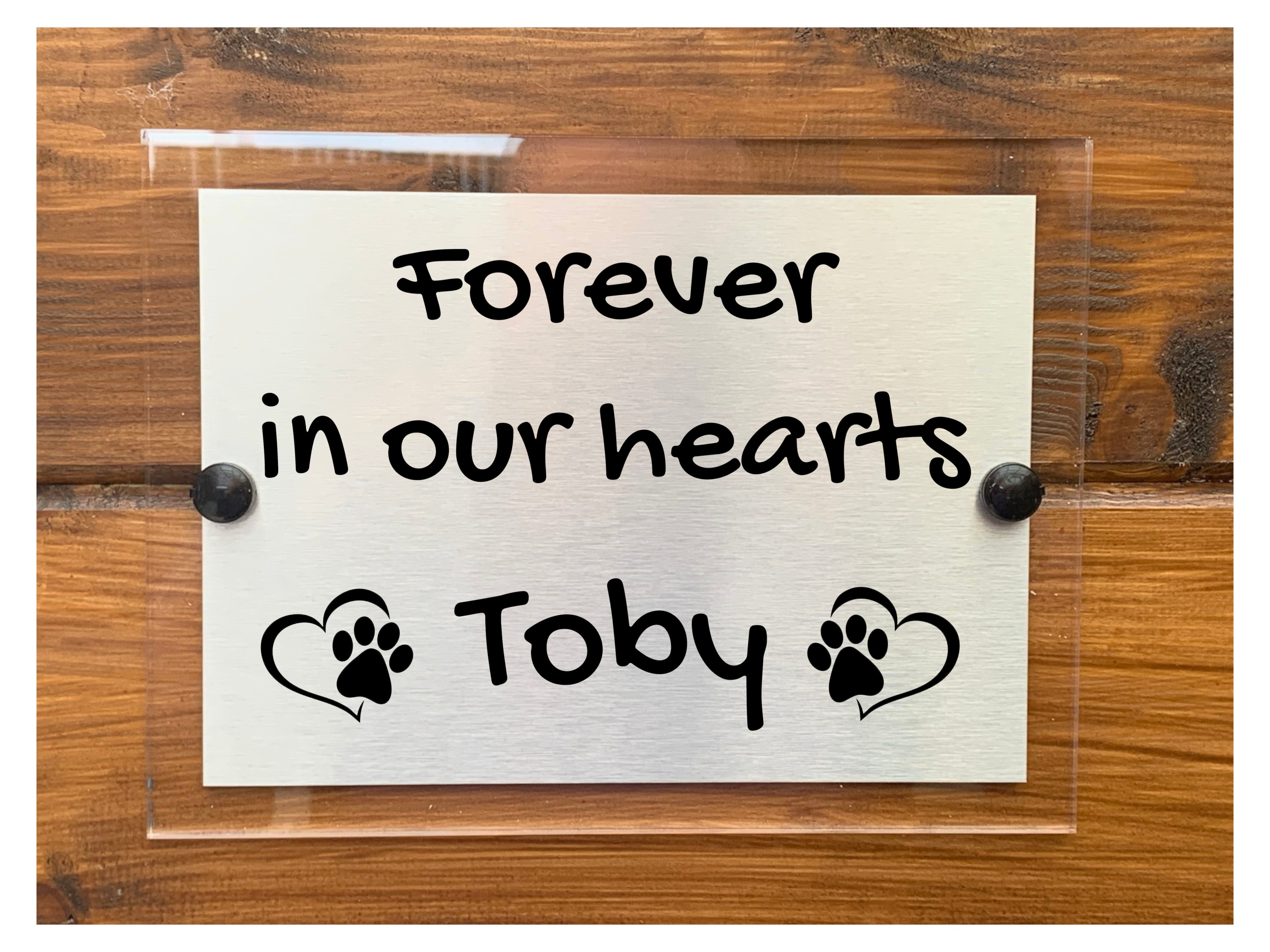 M024 Custom Personalised Memorial Pets Dog Cat Acrylic Aluminium Sign Plaque