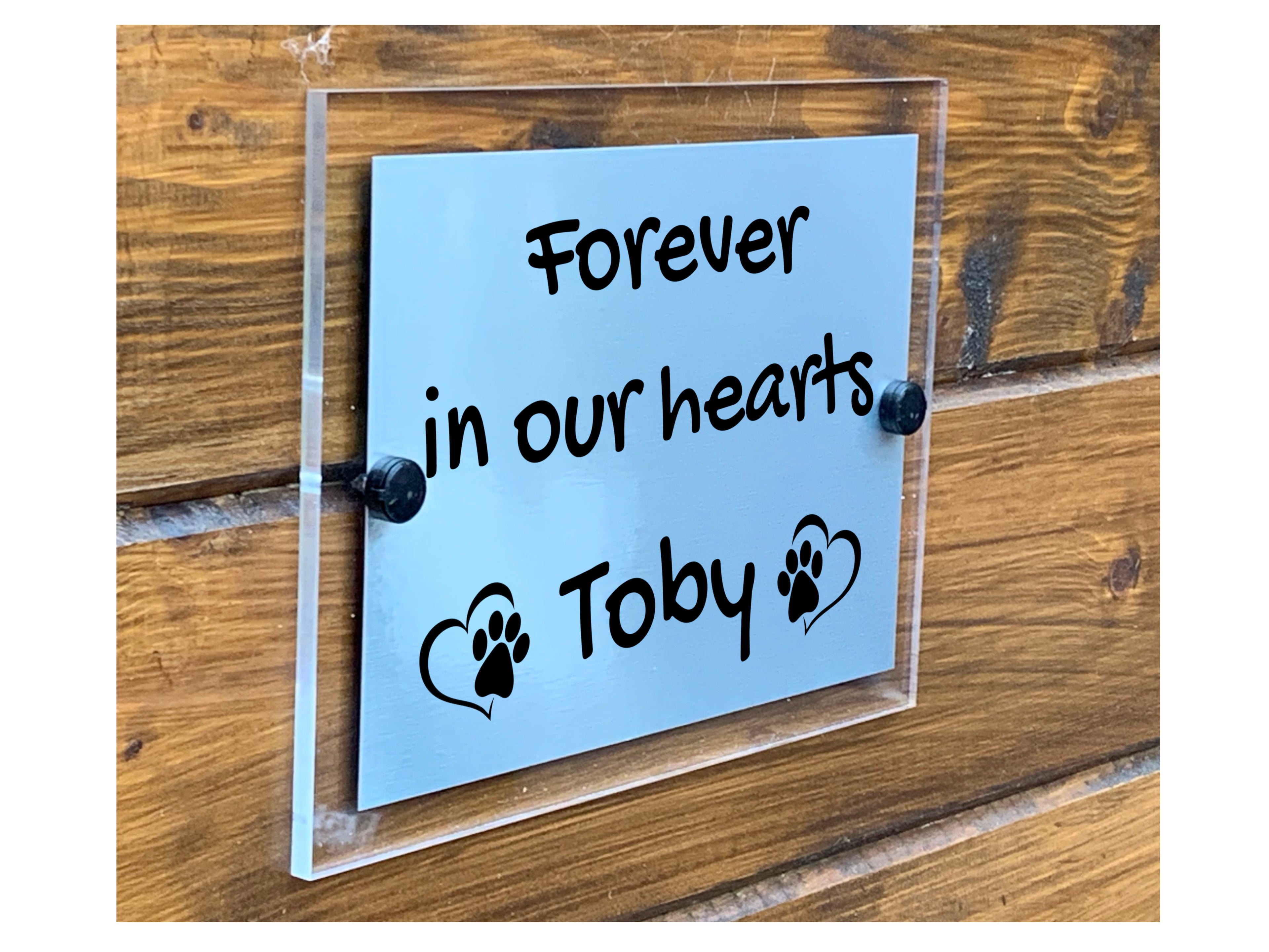 M024 Custom Personalised Memorial Pets Dog Cat Acrylic Aluminium Sign Plaque
