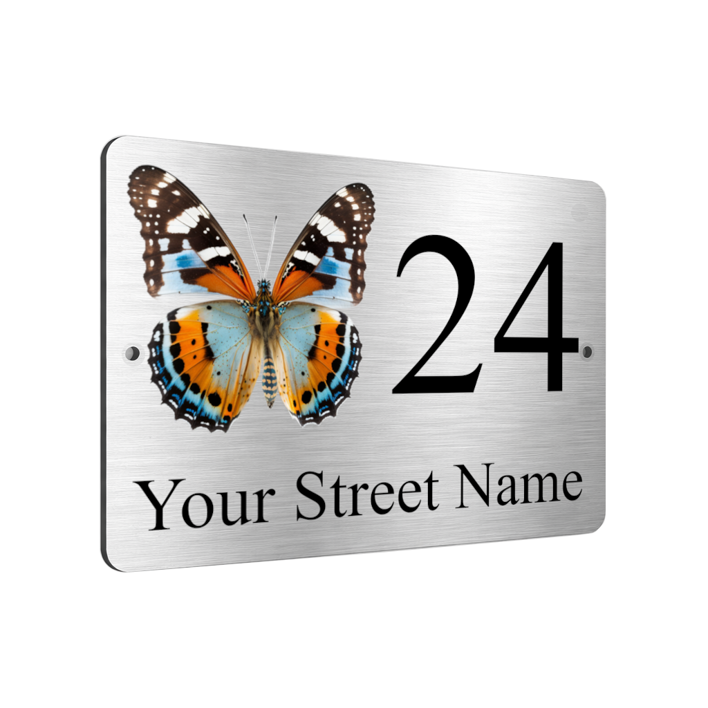 B088 Custom Personalised Address Metal Aluminium Plaque Sign Door House Gate