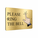 B143 PLEASE RING THE BELL Metal Aluminium Plaque Sign Door Gate House Office