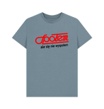 Stone Blue Printed T-shirt Front