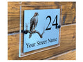 M016 Custom Personalised Modern Address Eagle Door Acrylic Aluminium Sign Plaque