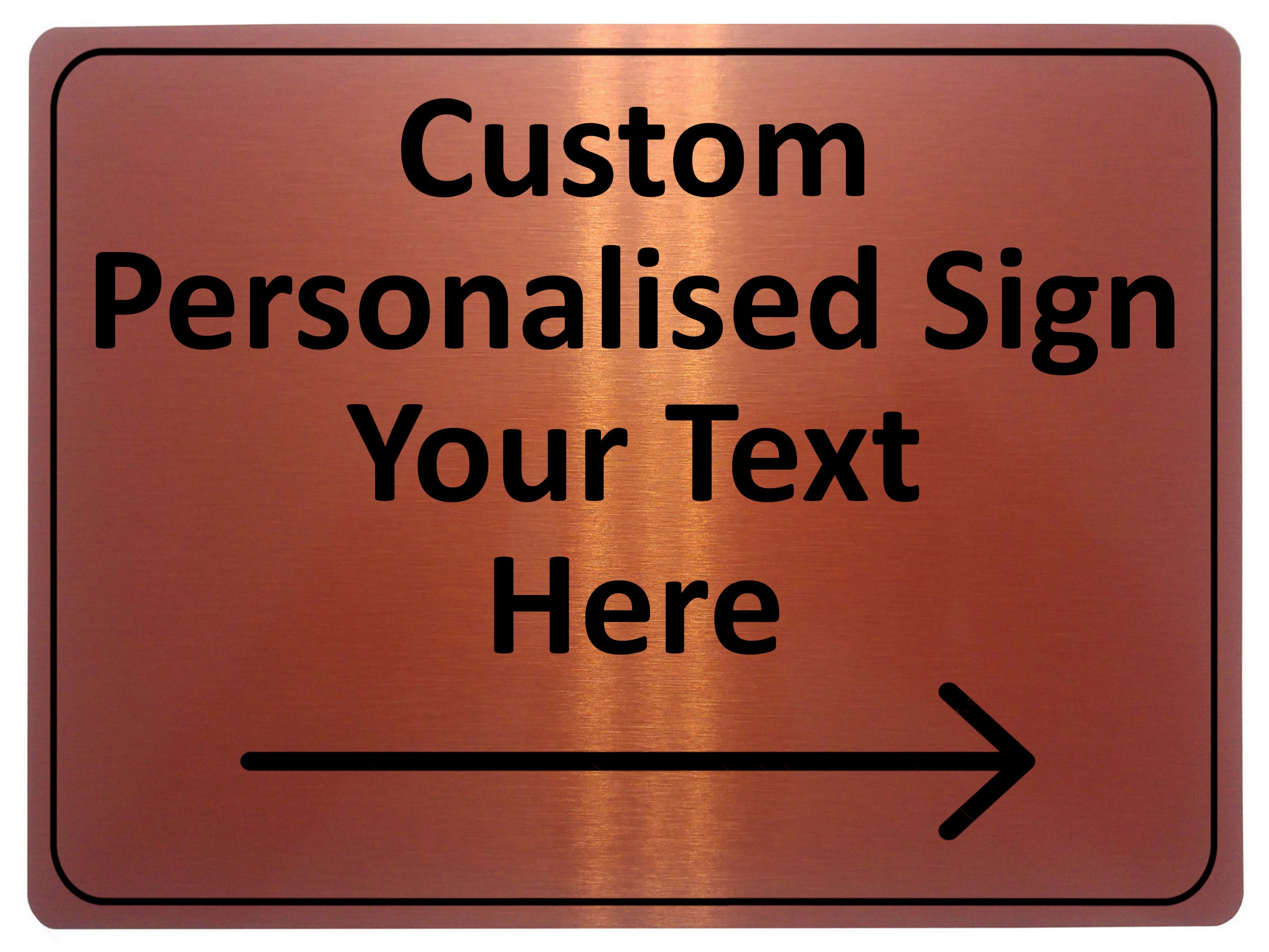 2204 Custom Personalised Arrow Direction Right Door Metal Aluminium Sign Plaque