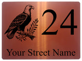 2276 Custom Personalised Address Eagle Door Gate Metal Aluminium Sign Plaque