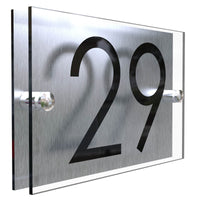 K002 Custom Personalised Modern Address Door Gate Metal Aluminium Sign Plaque