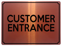 2307 Customer Entrance Door Wall Shop Office Metal Aluminium Plaque Sign