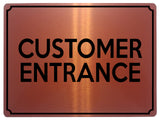 2307 Customer Entrance Door Wall Shop Office Metal Aluminium Plaque Sign