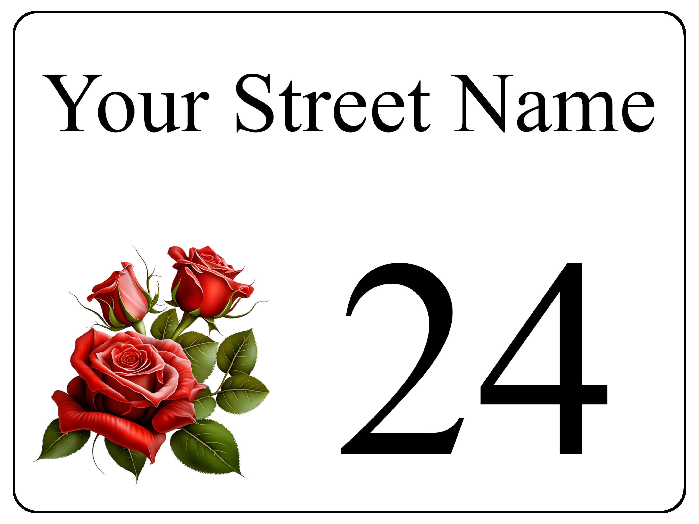 S057 Custom Personalised Address House Door Gate Bin Window Sticker Vinyl