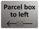 2199 Parcel box to left Door Gate House Letters Metal Aluminium Plaque Sign