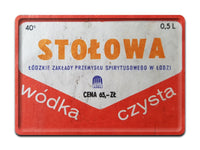 2248 STOLOWA Wodka Czysta PRL Tablica Metal Aluminium Plaque Sign