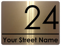 Customise Sign Here Brushed Copper Aluminium Plaque