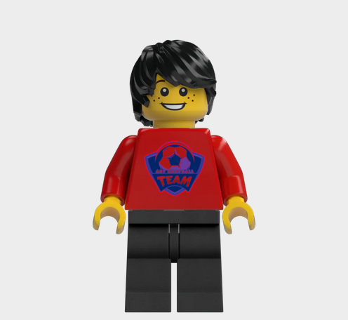 L003 Custom Personalised Lego Minifigures Any Football Team Badge