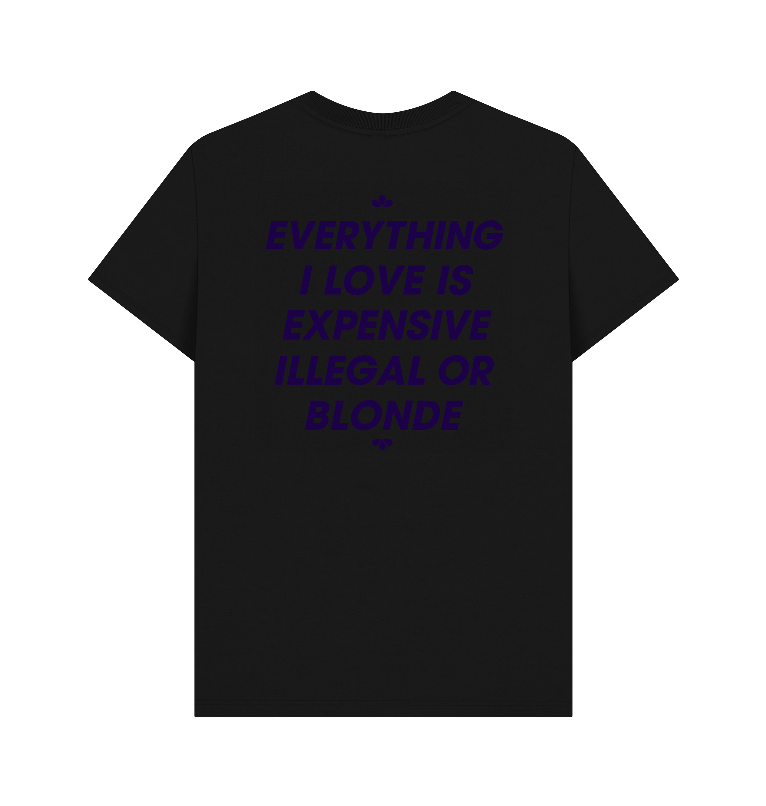 Black Printed T-shirt Back