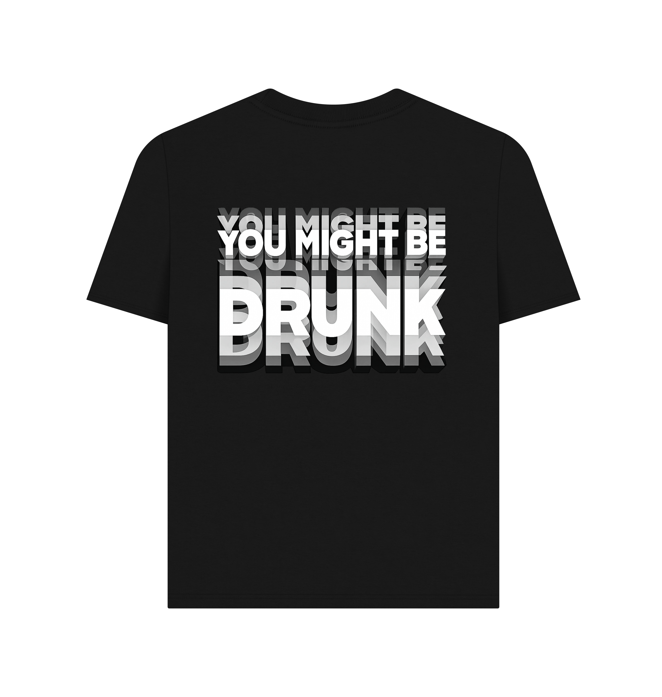 Black Printed T-shirt Back
