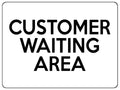 S036 CUSTOMER WAITING AREA Business Office Door Sticker Vinyl