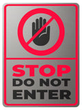 2315 STOP DO NOT ENTER Door Gate House Office Metal Aluminium Plaque Sign