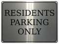2258 RESIDENTS PARKING ONLY Gate Door Metal Aluminium Plaque Sign