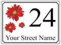 2260 Custom Personalised Address Flowers Door Gate Metal Aluminium Sign Plaque