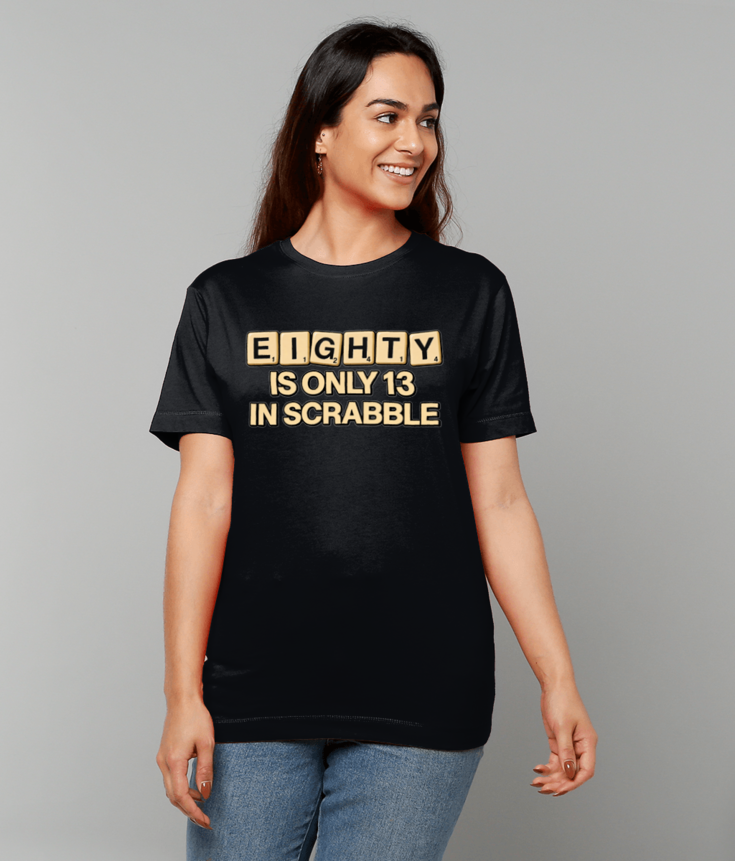 237 Scrabble 80th Birthday T-Shirt Funny Tee