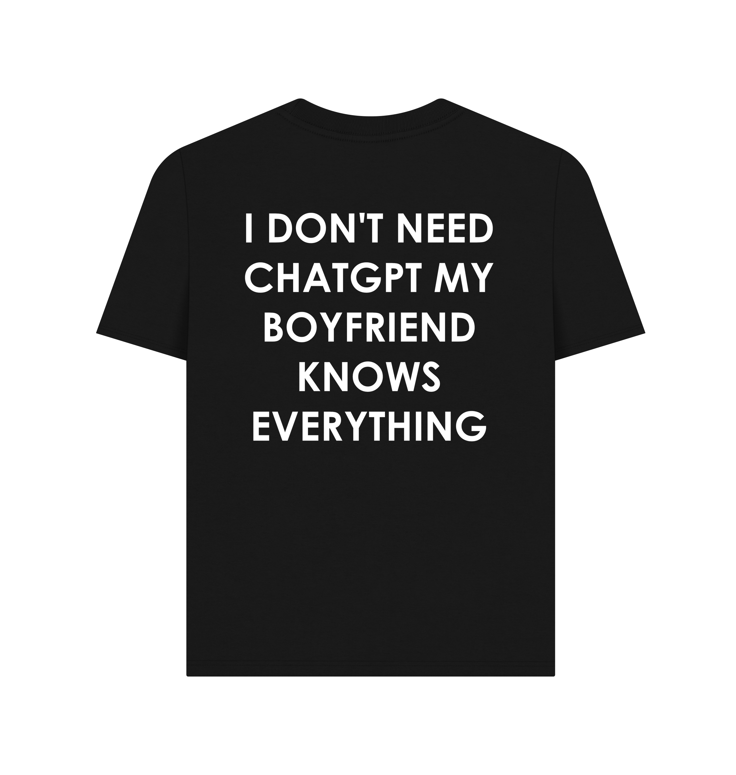 Black Printed T-shirt Back
