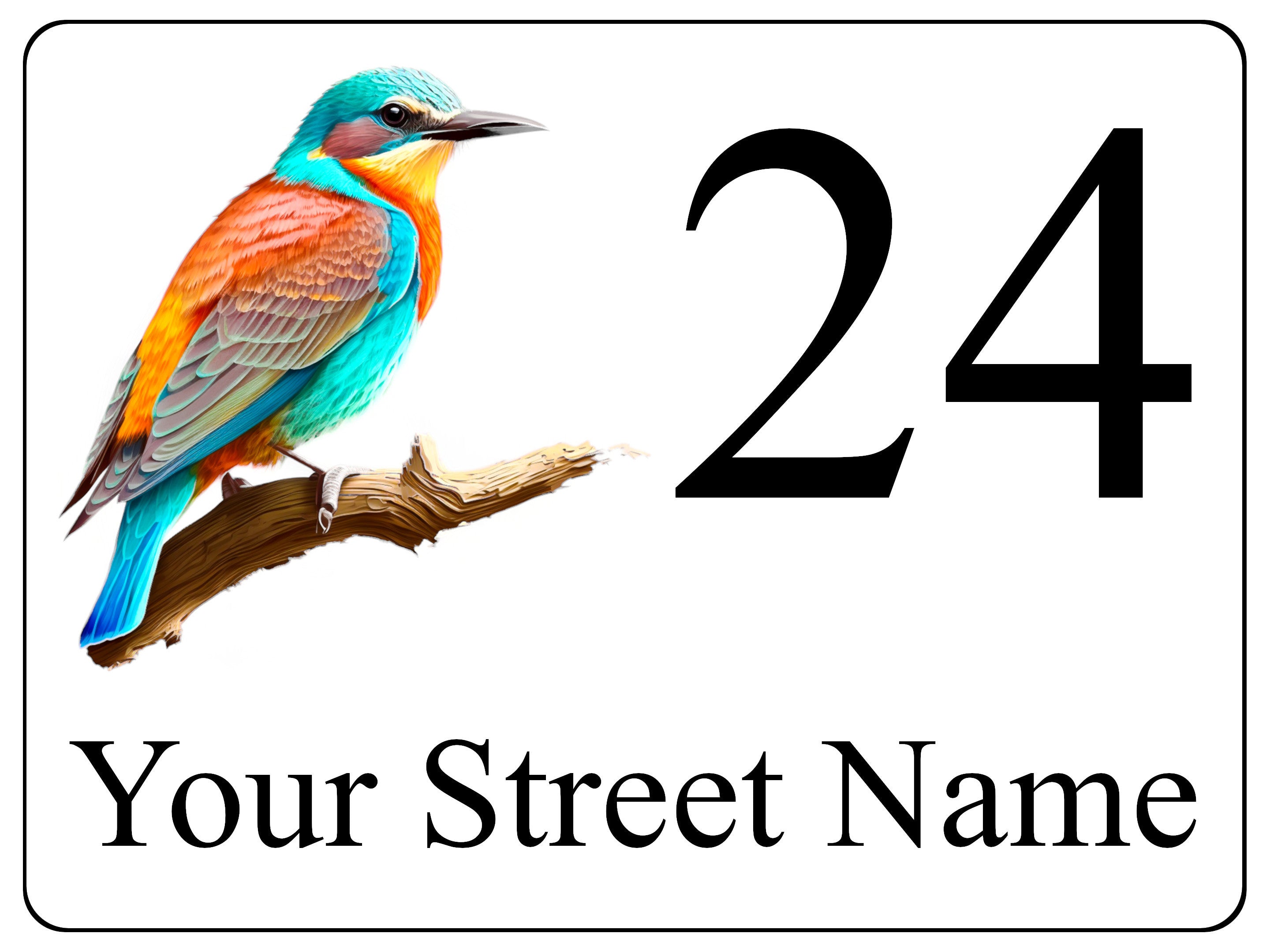 S056 Custom Personalised Address House Door Gate Bin Window Sticker Vinyl