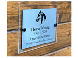 M019 Custom Personalised Memorial Horse Pony Metal Acrylic Aluminium Sign Plaque