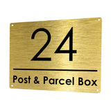 1MM 2436 Custom Personalised Post Parcel Box Number Metal Aluminium Sign Plaque Gate
