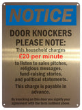 UV041 Door Knockers Funny Metal Aluminium Door Gate Sign Plaque House Office