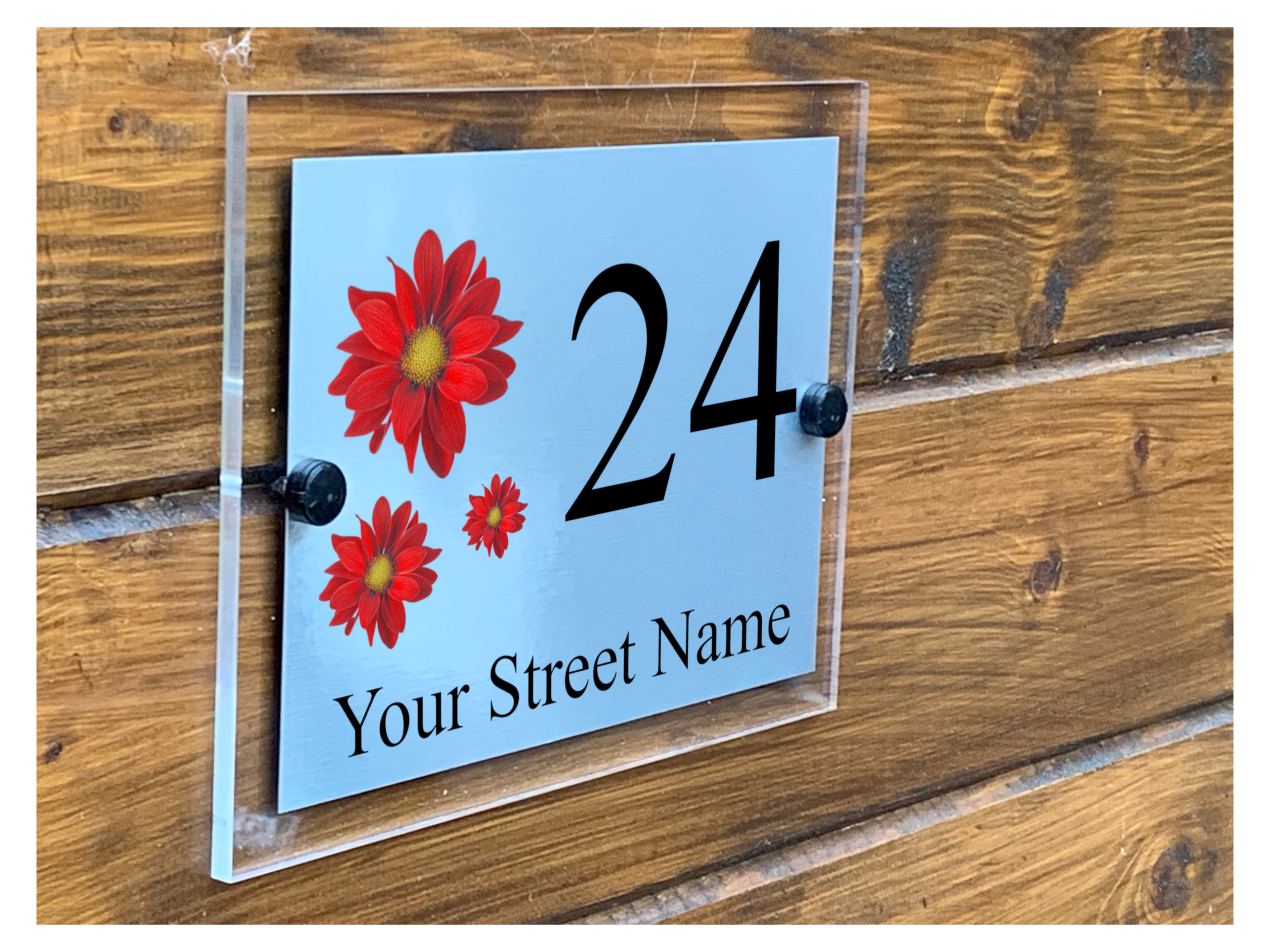 M001 Custom Personalised Modern Address Door Gate Metal Aluminium Sign Plaque