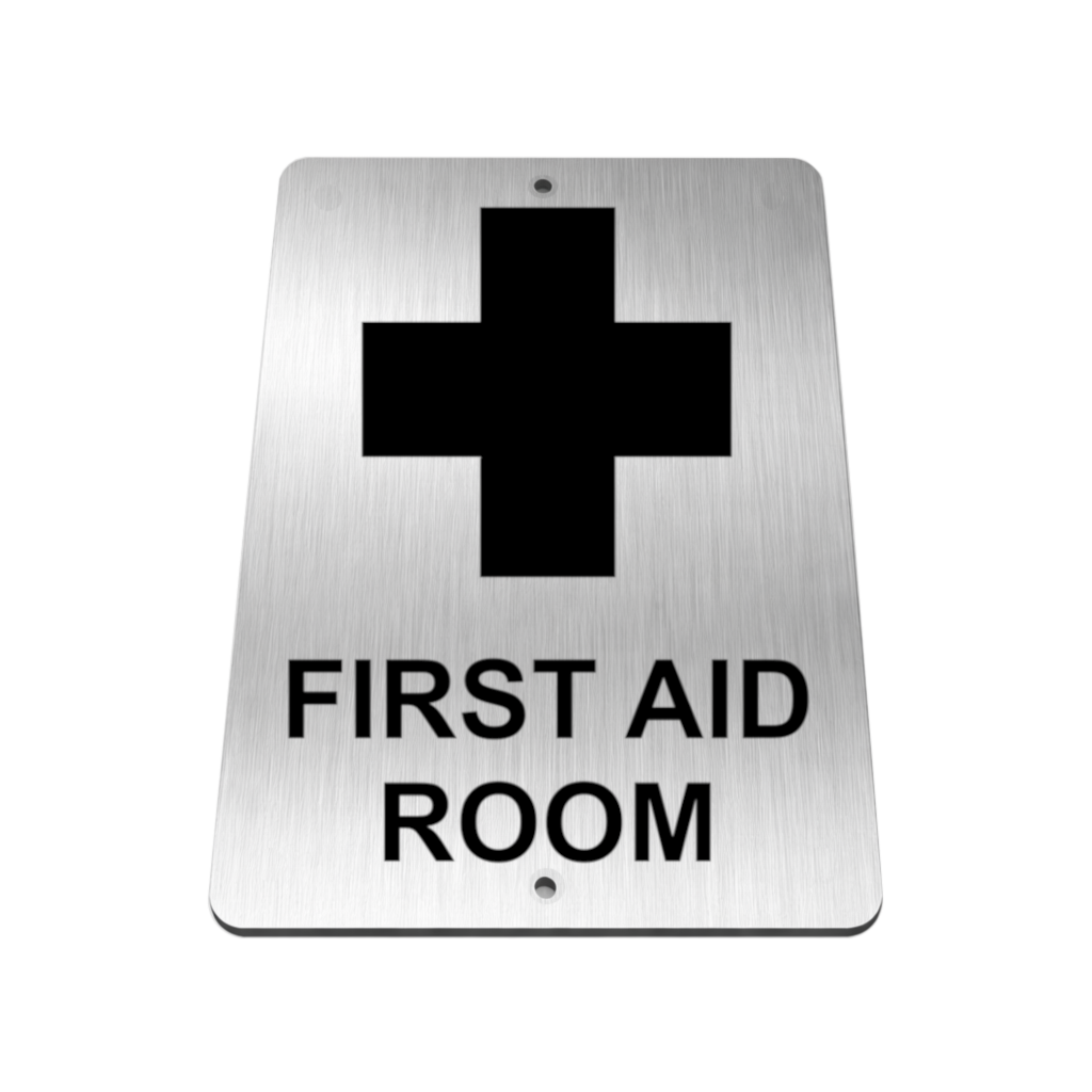 B017 FIRST AID ROOM Emergency Metal Aluminium Composite Plaque Sign Door
