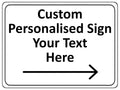 2204 Custom Personalised Arrow Direction Right Door Metal Aluminium Sign Plaque