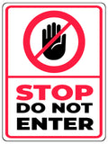 2315 STOP DO NOT ENTER Door Gate House Office Metal Aluminium Plaque Sign