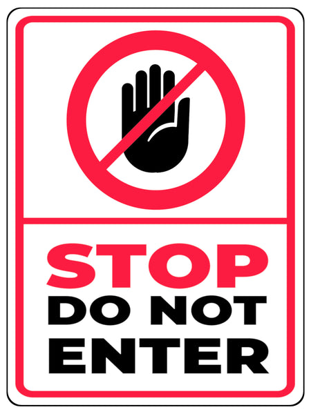 2315 STOP DO NOT ENTER Door Gate House Office Metal Aluminium Plaque Sign