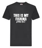 DTF014 This Is My Fishing shirt Funny T-shirt Tee Black Joke