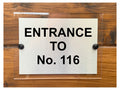 M050 Custom Personalised ENTRANCE TO Number Modern Acrylic Aluminium Sign Plaque